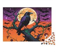 Crow Under The Moon Jigsaw Puzzles for Adults Animal Puzzles 1000 Pieces Impossible Puzzle Home Decoration Gifts 70x50cm/1000pcs
