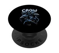Crow Vintage 90s Heavy Metal Retro Crow Bird Lover Raven PopSockets Adhesive PopGrip