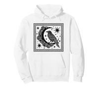 Crow Watchman Of The Night Mystic Celestial Gothic Art Crow Pullover Hoodie