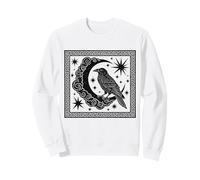 Crow Watchman Of The Night Mystic Celestial Gothic Art Crow Sweatshirt