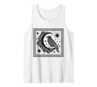 Crow Watchman of The Night Mystic Celestial Gothic Art Crow Tank Top