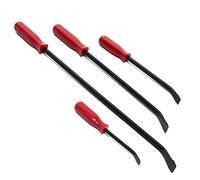 Crowbar Set with 4 Pry Bars Approx. 20-60cm of Heat-Treated Carbon Steel with Plastic Handle