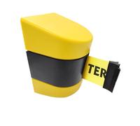 Crowd Control Barrier 5/10M, [CAUTION - DO NOT ENTER] Wall Mounted Retractable, Fixed Safety Cordon Barrier, Queuing Safety Tape Cordon, for Queue Lines, Indoor/Outdoor Use/Airports, Banks(10M)