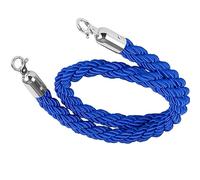 Crowd Control Barrier Rope， 1/1.5/2/2.5/3M Queue Rope Barrier Divider,Crowd Control Stanchion Suitable Grand Opening Ceremony,Hotels(Blue,1M)