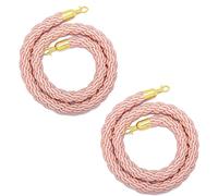 Crowd Control Barrier Rope， 2 PCS Barrier Ropes For Crowd Control,Stanchion Hemp Rope Barriers Queue Line For Posts Pole(Onecolor,1.5M)