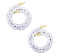 Crowd Control Barrier Rope， 2 PCS Barrier Ropes For Crowd Control,Stanchion Hemp Rope Barriers Queue Line For Posts Pole(B,1M)