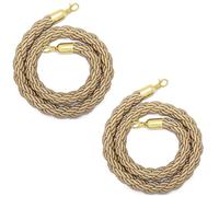 Crowd Control Barrier Rope， 2 PCS Barrier Ropes For Crowd Control,Stanchion Hemp Rope Barriers Queue Line For Posts Pole(D,1.5M)