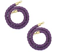 Crowd Control Barrier Rope， 2 PCS Barrier Ropes For Crowd Control,Stanchion Hemp Rope Barriers Queue Line For Posts Pole(C,2M)