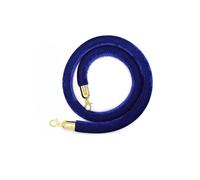 Crowd Control Barrier Rope - Thick Velvet Stanchion Rope, 4.9ft Long with Polished Hooks for Event Queue Management and Safety