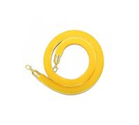 Crowd Control Barrier Rope - Thick Velvet Stanchion Rope, 4.9ft Long with Polished Hooks for Event Queue Management and Safety