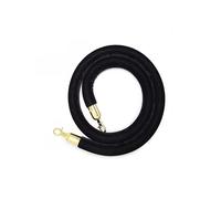 Crowd Control Barrier Rope - Thick Velvet Stanchion Rope, 4.9ft Long with Polished Hooks for Event Queue Management and Safety