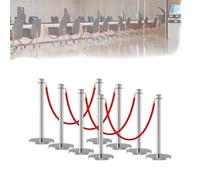 Crowd Control Barrier Set with Velvet Ropes and Carpet Poles for Professional Gatherings and VIP Access