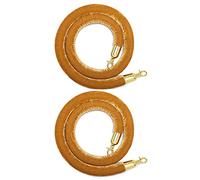 Crowd Control Barriers for Stanchion Posts Queue Pole, Rope Safety Barrier with Silver Plated Hooks, Stanchion Queue Barrier Rope for for Crowd Control(Apricot,3.3ft/100cm)