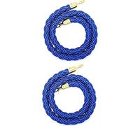 Crowd Control Barriers Queue Line Ropefor, Two Piece Green Braided Stanchion Ropes for The Ceremony, Museums, Crowd Control Rope Barrier with Silver Plated Hooks(B,3m/10ft)