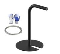Crowd Control Barriers Stanchion Rope Stainless Steel with U-shaped Base Stackable for Galleries Art Gallery Hotel(Black,30x20cm/12x8in)