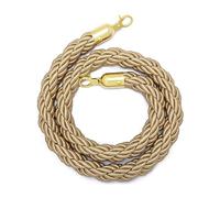 Crowd Control Rope 0.93m Adjustable Hemp Barrier Rope with Hook BlueLine for Queue Management Kapok Color Option (Khaki 2.0m)
