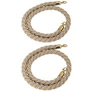 Crowd Control Rope Barrier 2Pack Multicolor Stanchion Ropes 1.2m/7.2ft/86.6in Champagne Event & Visitor Guidance Durable & Stylish Queue Management