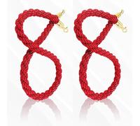 Crowd Control Rope Barrier - 32mm Nylon Twisted Cord Portable VIP Stanchion Rope for Indoor/Outdoor Use 2pcs 2ft/3ft/4ft/6ft/8ft Lengths Available