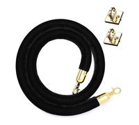 Crowd Control Rope Barrier with Wall Hooks, Durable 7ft Hanging VIP Cord for Guidance and Event Management, Easy to Install, Ideal for Parties and Queue Control
