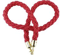 Crowd control rope Ropes Hemp Braided Queen Barrier Ropes with Gold Plated Stainless Steel Snap Hooks, Queue Divider Stanchion Twisted Rope for Hotel, Concerts, Theater(1 Pack,4m/13ft)