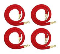 Crowd Control Ropes, 4-Pack with Polished s, 5ft (150cm) for Movie Theaters, Grand Openings, Hotels, Event Management, Elegant Queue Management