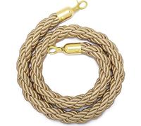Crowd Control Ropes, Crowd Control Stanchion Rope with Gold Hook Multicolor Multiple Sizes(Champagne,6ft/185cm)