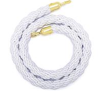 Crowd Control Ropes, Crowd Control Stanchion Rope with Gold Hook Multicolor Multiple Sizes(White,6ft/185cm)