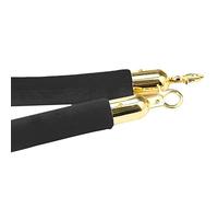 Crowd Control Ropes for Hotels & Theaters, Red Carpet Barrier Rope for Weddings/Events, 2.7M (8.9Ft) Black Industrial Stanchion Rope, Durable & Stylish