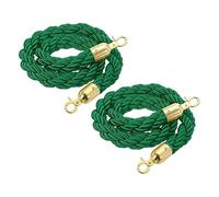 Crowd Control Ropes, Stanchion Rope Queue Barrier Pack of 2 with Snap Hooks Green Multiple Sizes(4ft/120cm)