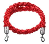 Crowd Control Ropes, Twisted Queue Stanchion Rope with Metal Hook for Crowd Control Multicolor 2-10ft(Red,3ft/90cm)