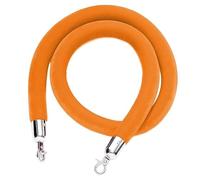 Crowd Control Ropes, Velvet Rope with Hooks for Crowd Control Barrier, Orange, Multiple Sizes(4.9ft/150cm)