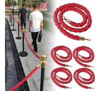 Crowd Control Stanchions with Rope for Event Management, Safety Barriers for Queue Control, Portable Barrier Posts for Events and Venues