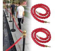 Crowd Control Stanchions with Rope for Event Management, Safety Barriers for Queue Control, Portable Barrier Posts for Events and Venues