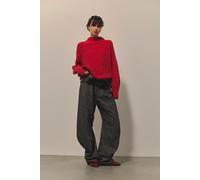 Crowd Pleaser Twisted Wool Blend Pull-On Pants at Free People in Black And White Combo, Size: Medium - female