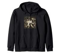 Crowd Surfing Cat Meme Disco Party Cat Gang Night Club Zip Hoodie