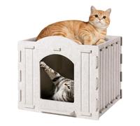 Crowded Perceived Puss Shelter with Stable Flat Roof Structure Not Shedding Face for Clawing Cats Simple Contemporary Pet Furniture Perceived Puss Bed， Pet Encasing House Green Thin Contemporary