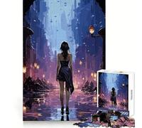 Crowded Streets Anime Girl for Adults 1000 Piece Jigsaw Puzzle DownTime Game Indoor Play Fun Challenge Wall Accent (50x75cm)