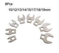 Crowfoot Wrench Set 8Pcs 3/8In Drive 10 to 19mm Metric Open End Spanner | 8Pcs 3/8In Drive Crowfoot Wrench set featuring metric sizes from 10 to 19mm for restricted fasteners