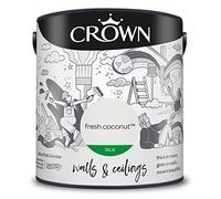 CROWN 2.5L Breatheasy SILK Emulsion Paint for Walls & Ceilings - Fresh Coconut