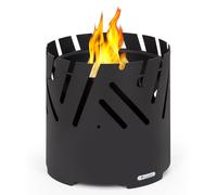Crown 45cm Low Fire Pit with Grill Black