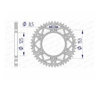Afam 11212 Rear Sprocket Silver 50t