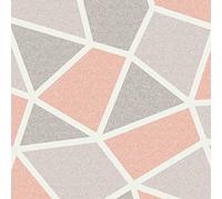 Crown Arendal Geometric Coral Wallpaper M1478 - Textured Metallic Abstract Taupe