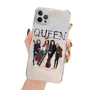 Crown Art Freddie Jacket Queen Clear Mercury Aesthetic TPU Custom Compatible With iPhone 7 7S 8 SE 2020 X XR XS 11 12 13 14 15 16 16E Pro Max Plus Mini Case Design Personalised Name Cover Silicone