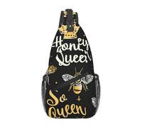 Crown Bee Crossbody Shoulder Bag Travel Chest Pack Sling Backpack For Men Hiking Daypack