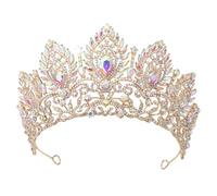 Crown Big Diadem Bride Tiara Crowns For Women Bridal Wedding Party Crown Hair Dress Jewelry Accessori AB Colors