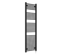 Crown Black Designer Ladder Towel Rail Radiators Electric Single Heat Heater Vertical - 500 x 1800mm