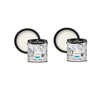 Crown Breatheasy Matt Emulsion Paint For Wall And Ceilings Canvas White 2.5L Pack Of 2