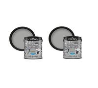 Crown Breatheasy Matt Emulsion Paint For Walls & Ceilings Granite Dust 5L Pack Of 2