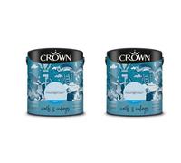Crown Breatheasy Matt Emulsion Paint For Walls & Ceilings Moonlight Bay 2.5L Pack Of 2