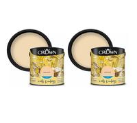 Crown Breatheasy Matt Emulsion Paint For Walls & Ceilings Pale Gold 2.5L Pack Of 2